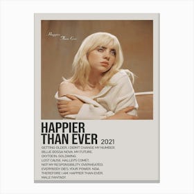 Star Happier Than Ever 2021 Billie Eilish Canvas Wall Art Decor Posters Canvas Print