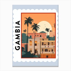 Gambia 1 Travel Stamp Poster Canvas Print