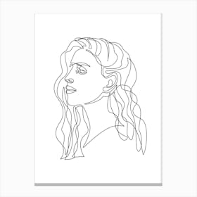 Portrait Of A Woman.Scandinavian wall art 10 Canvas Print