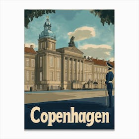 Aihrgdesign A Classic 1960s Travel Poster For Copenhagen 4 Canvas Print