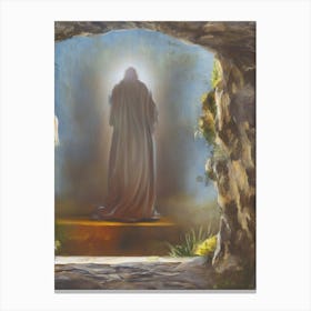 Jesus In The Cave 1 Canvas Print