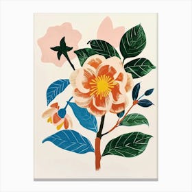 Painted Florals Camellia 2 Canvas Print