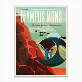 Olympus Mons Explore Mars Canvas Print