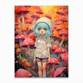 Mushroom Girl Canvas Print