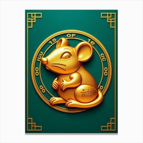 Chinese Zodiac Rat Canvas Print