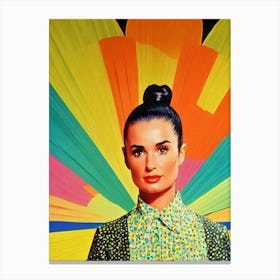 Demi Moore Colourful Pop Movies Art Movies Canvas Print