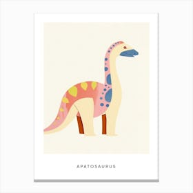 Nursery Dinosaur Art Apatosaurus Poster Canvas Print