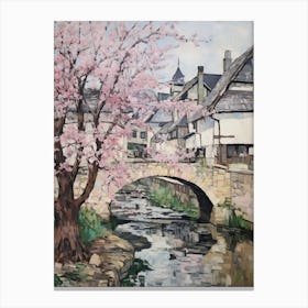 Bourton On The Water (Gloucestershire) Painting 6 Canvas Print