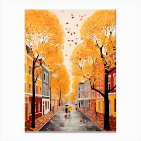 Copenhagen In Autumn Fall Travel Art 1 Canvas Print