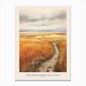The Northumberland Coast Uk Trail Poster Canvas Print