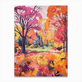 Autumn Gardens Painting Royal Botanic Gardens Sydney 5 Canvas Print