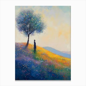 Woman By A Tree Canvas Print