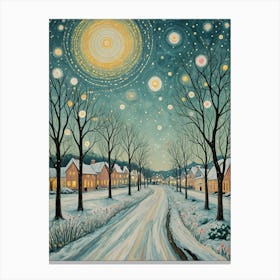 Winter's Street Canvas Print