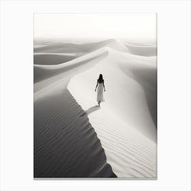 Sahara Desert, Black And White Analogue Photograph 2 Canvas Print