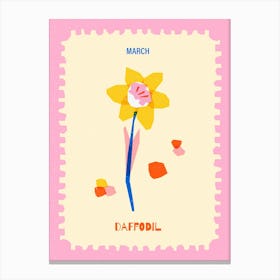 March Birthmonth Flower Daffodil Canvas Print