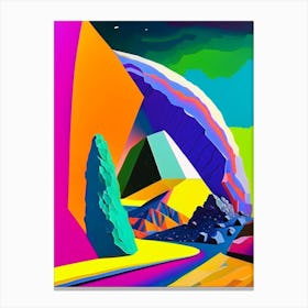 Asteroid Abstract Modern Pop Space Canvas Print