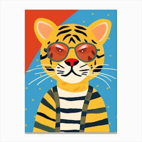 Little Tiger 3 Wearing Sunglasses Canvas Print