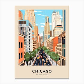 Magnificent Mile 2 Chicago Travel Poster Canvas Print