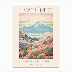 Flower Market Mount Hakusan In Ishikawa Gifu Fukui, Japanese Landscape 1 Poster Canvas Print