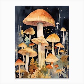 Mushroom Watercolour 5 Canvas Print