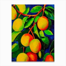 Longan Fruit Vibrant Matisse Inspired Painting Fruit Canvas Print