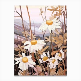 Oxeye Daisy 1 Flower Painting Canvas Print