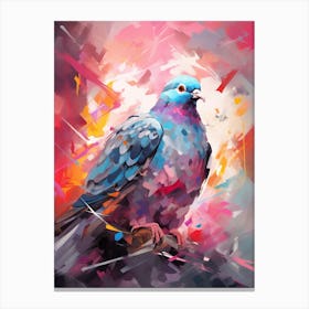 Impressionism Style Pidgeon 2 Canvas Print