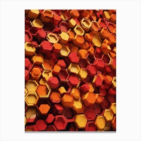 Abstract Hexagons Canvas Print