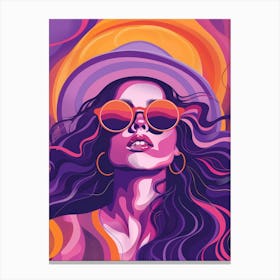 Sexy Girl In Sunglasses 2 Canvas Print