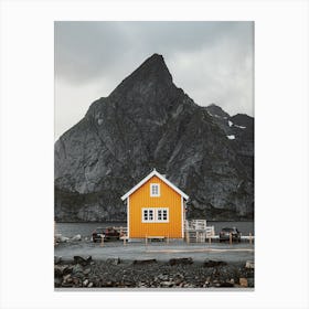 Yellow Norwegian Cottage Canvas Print