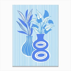 Blue Vases Canvas Print