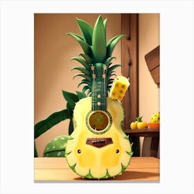 Pineapple Guitar Canvas Print