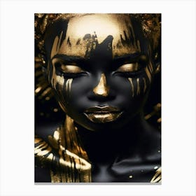 Gold And Black Canvas Print