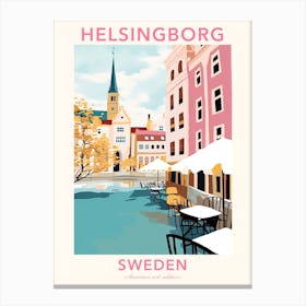 Helsingborg, Sweden, Flat Pastels Tones Illustration 4 Poster Canvas Print