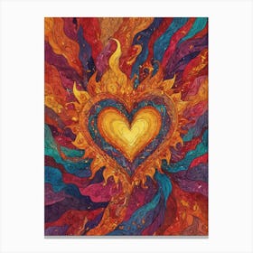 Heart Of Fire 36 Canvas Print