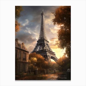 Eiffel Tower Paris France Dominic Davison Style 10 Canvas Print