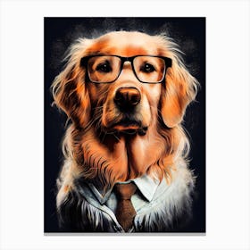 Golden Retriever Portrait animal dog Canvas Print