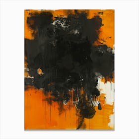 'Orange And Black' 1 Canvas Print