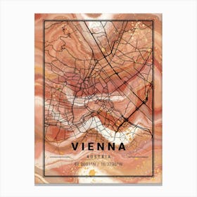 Vienna Map Canvas Print