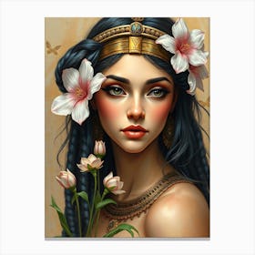 Egyptian Beauty Portrait Canvas Print