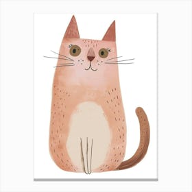 Chausie Cat Clipart Illustration 4 Canvas Print