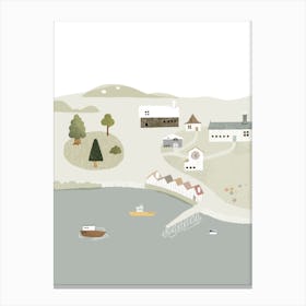Cute Seaside Town Nursery Canvas Print