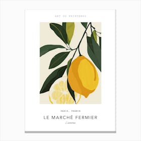 Lemons Le Marche Fermier Poster 1 Canvas Print