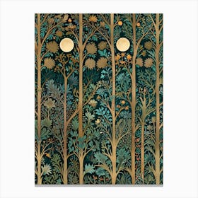 William Morris Moonlight Forest 6 Canvas Print