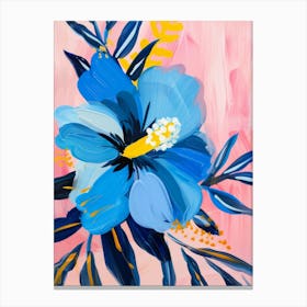 Blue Hibiscus 4 Canvas Print