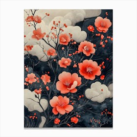 Cherry Blossoms in Full Bloom – Abstract Floral Art Canvas Print