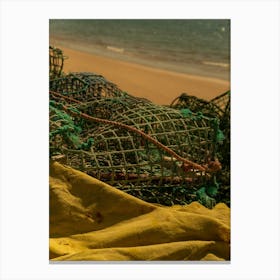 Fishermans Lines In Portugal Canvas Print