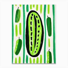 Cucumber Fruit Summer Illustration 1 Canvas Print