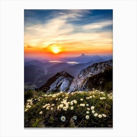 Sunset In The Mountains 15 Canvas Print