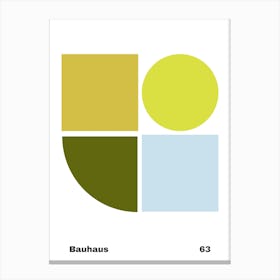 Geometric Bauhaus Poster 63 Canvas Print